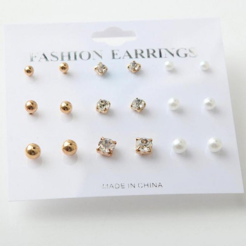Set Pack Earrings Stud Women Circle Bohemian Hoop Drop Cute Trendy Jewelry - Picture 1 of 6